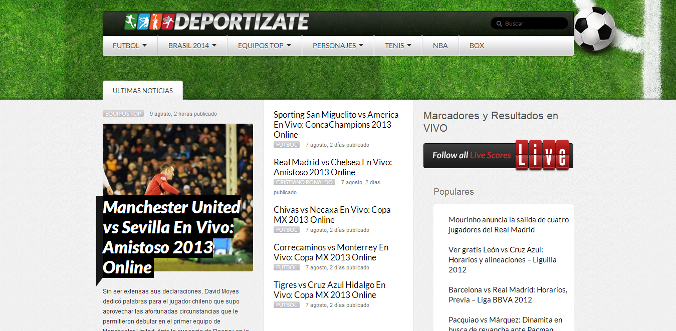 Diseño web - deportizate