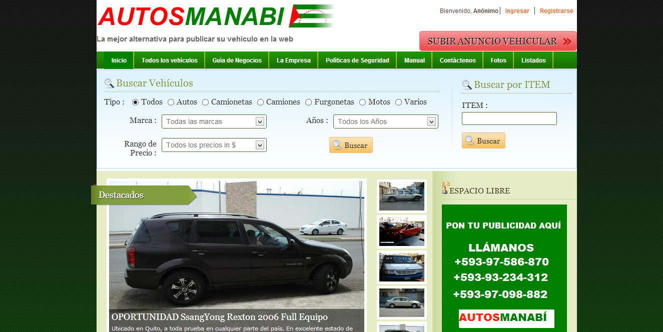 diseño web - autosmanabi