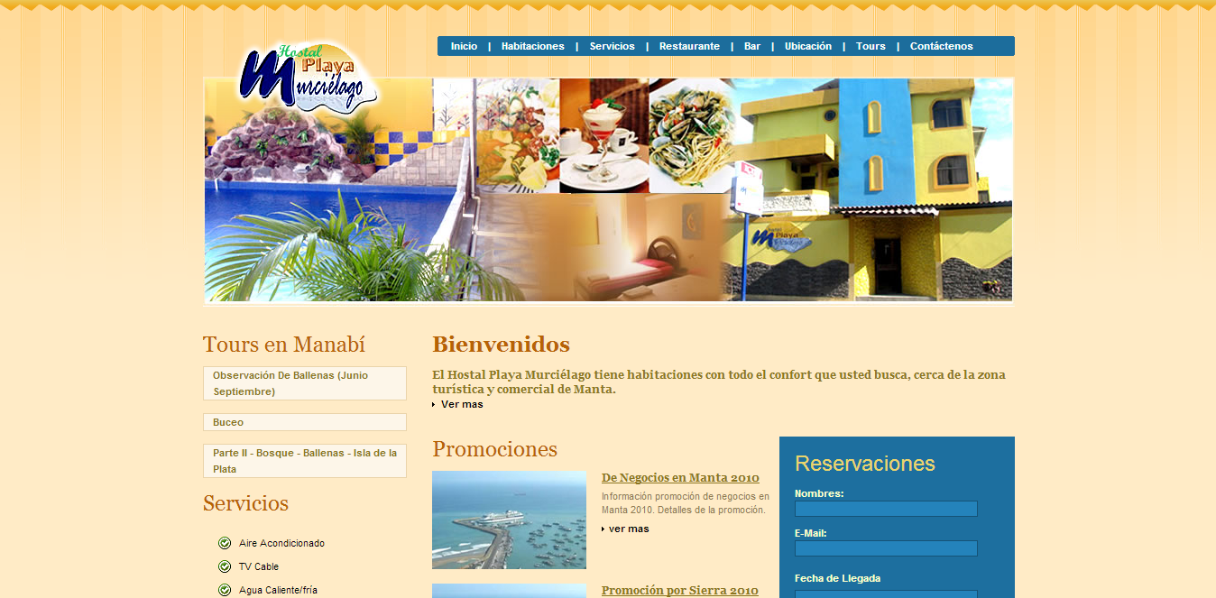diseño web - hotel murcielago